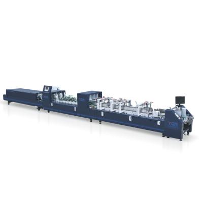 China Food Best Sale YDS-800BTS 4/6 corner boxes automatic folder gluer Electric High speed folder gluer machine for sale