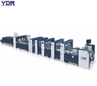 China Original St Series Food Design 2022 YDM Corrugated Cardboard Machine Folder Automatic Paper Folding Gluer With Crash Lock Bottom for sale