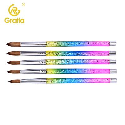 China Wholesale Nail Beauty Care Rhinestones Handle DIY UV Gel Professional Acrylic Nail Brush Nails Art Drawing Painting Tools for sale