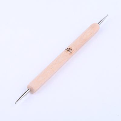 China Hot Sale 3pcs/set Professional Salon Double-Ended Wooden Handle Nail Drill Dotting Brush Nail Art Tools Dot Painting Manicure for sale