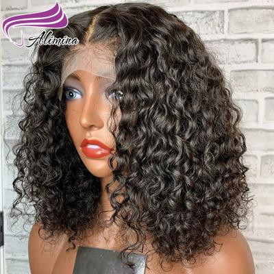 China Wholesale Swiss Alimina Full End Lace Closure Lead Wigs,Brazilian 5x5 Deep Curly Lead Closure Wigs,Virgin Hair Lace Front Wigs for sale