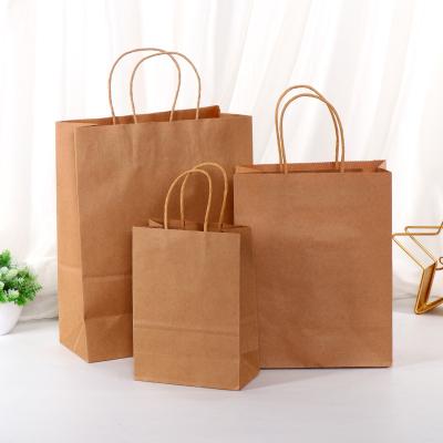 China Handmade Factory Wholesale Best Selling Custom Small Shopping Kraft Paper Bag With Handle for sale