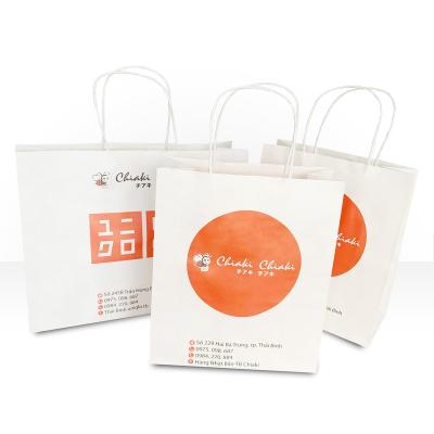 China Handmade paper bag printing custom logo custom shopping paper bag with logo for sale