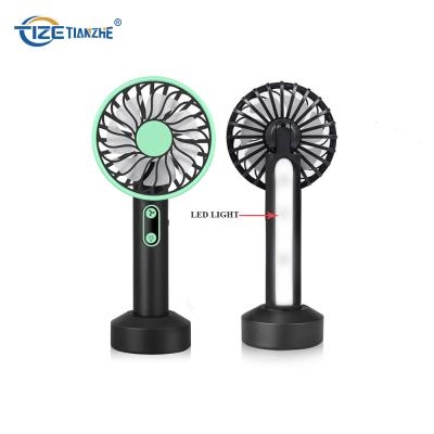 China Portable Electric Car Mini Hand Fan Usb Charge Rechargeable With LED Light for sale