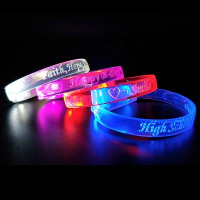 China TPU New Product Led Bracelets Wedding Decoration Custom Light Up Bracelet for sale