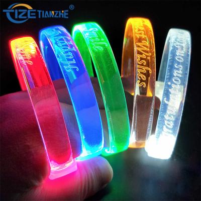 China Battery Is BraceletLed Replaceable Custom Light LED Party Favors 7 Colors Options Flashing Wristband for sale