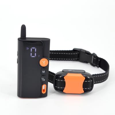 China TIZE Rechargeable Waterproof Vibrating Anti Bark Dog Viable Fork Training Beeper Chasing Pet Trainer Shock Collar For Dog for sale