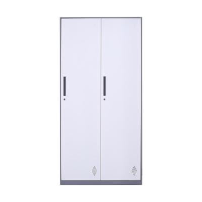 China High Quality Cheap Modern Home Goods Metal Wardrobe Storage Steel Locker With Two Doors for sale