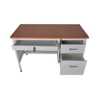 China Easy Drawer Metal Furniture 2 Office Computer Table Official Steel Desk for sale