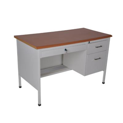 China Desk Table Easy Desk With 2 Drawers Office Furniture Metal Computer School Used Modern Hotel Factory Cheap Home for sale