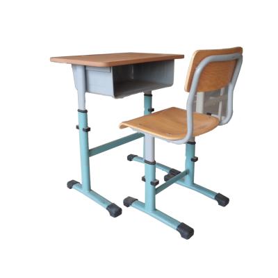 China Simple Cheap Easy Classroom Desk And Chair School Writing Table With Book Drawer For Student Furniture for sale