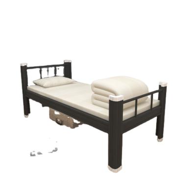 China (Size)Adjustable High Quality Hotel Use Furniture Iron Platform Bed Single Single Metal Bed for sale