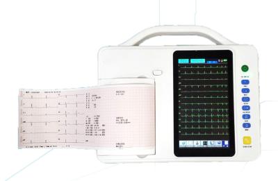 China 6 Kanäle EKG-Maschine Elektrokardiograph Touchscreen zu verkaufen