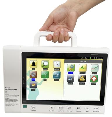 China Touchscreen drahtlose Sonde CTG-Maschine Mutter-Fötus-Monitor zu verkaufen