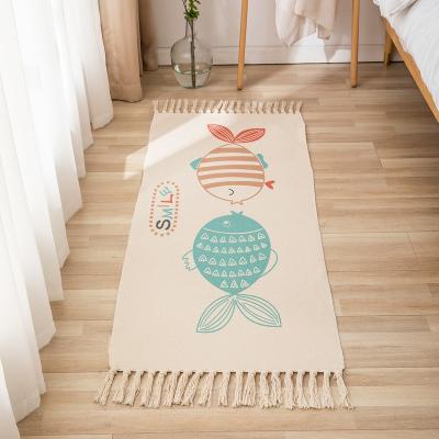 China Direct Selling Low MOQ Washable Cartoon Fish High Standard 45% Polyester Cute Bedroom Blankets for sale