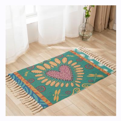 China China Factory Wholesale Washable Bedroom Sofa Love Printing Floor Mats Non-slip Decoration Covers for sale