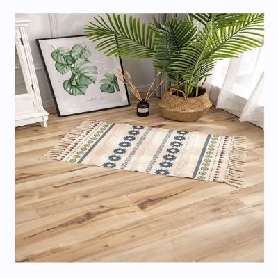 China Stain Resistant Premium Quality Sofa Bedside Tufted Floor Mat Non-Slip Cotton Tassel Covers for sale