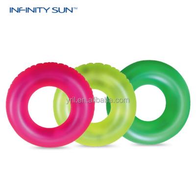 China Best Selling Child Kids Rank Inflatable Neon Tube Float Colorful Swimming Pool Swim Ring for sale