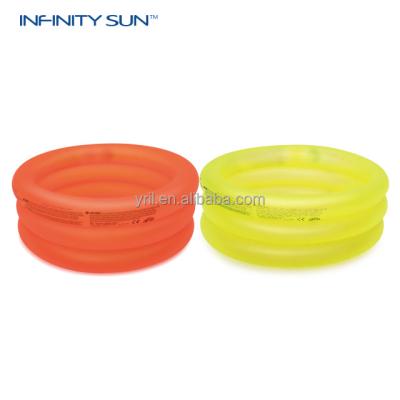 China High Quality Age 1-3 Garden 3-Ring Small Yellow Orange Color Inflatable Swimming Pool For Kids for sale