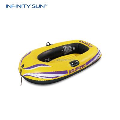 China Age 6+ Lightweight PVC Inflatable Boat One Person Fishing Boat Air Inflatable Rowing Boat for sale