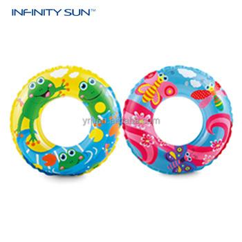 China Child Thickened Life Buoy For Adults Swimming Rings On The Beach PVC Inflatable Swimming Toys For Children for sale