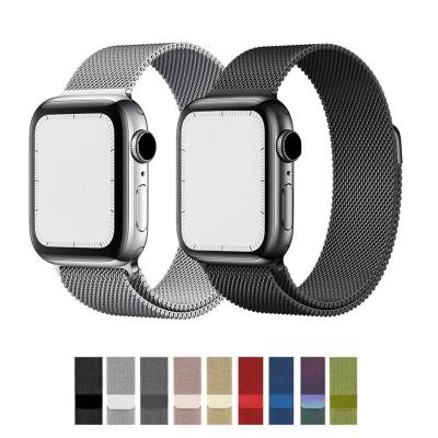 China Milanese Watch Band Series Stainless Steel Mesh Watch Straps For Apple Easy Installation Buckle 7 6 5 4 3 Se 40mm 44mm 41mm 45mm Apple Watch Bands for sale