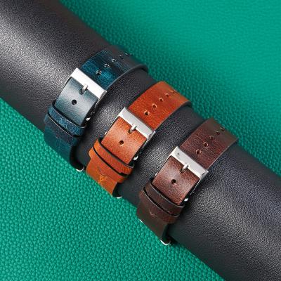 China Vintage & Fashion Vintage 20mm Strap 22mm Italian Genuine Mens Wrist Watch Hot Selling Custom Luxury Leather Band for sale