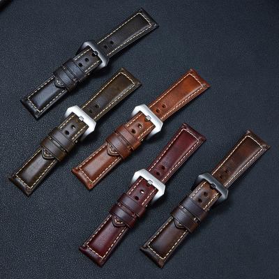 China Vintage & Fashion Factory Supply Directly Italian Genuine Analog 26mm Vintage Strap Mens Luxury Watches 22mm Leather Band Wrist Watch for sale