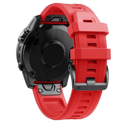 China Hot Selling Shockproof Quickfit Wristband for Fenix ​​Band 7/6/5X/3/3HR/5X 26 mm. Smart Silicone Garmin Watch Strap for sale