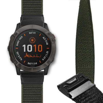 China High Quality 20MM 22MM Quickfit Fabric Braided Nylon Watch Bands For Garmin Fenix ​​7 7x 5X X3 6X 3HR Garmin Watch Band Watch Band for sale