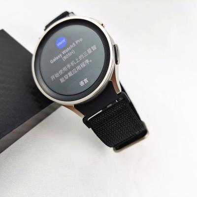 China End Link Fashion G Hook Alplaine Loop Nylon Curved Strap For Samsung Galaxy Watch 4 5 5pro 40mm 44mm 42 46mm Samsung Watch Band for sale