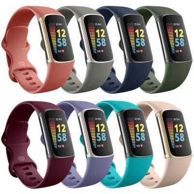 China Luxury and Fashion Sports Wristwatch Strap Smart Watch Band Silicone for Fitbit Watch Strap Fitbit Charge 5 Band for sale