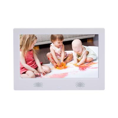 China Popular Rechargeable 10 Inch Photo Clock Digital Picture Frame With Free Electronic Download Mp3 Mp4 Video for sale