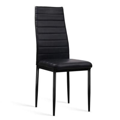 China Low Price Contemporary Modern Popular Restaurant High Back Leather Dining Chair Design for sale