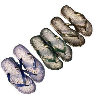 China Printed EVA Sole Men Flip Flop 2021 PVC Strap Summer for sale