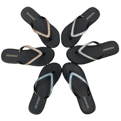 China Hot Sales Printed Luminous Upper Shoes For Madame Eva Slippers Mix Colors Sandals Women Flip Flops for sale