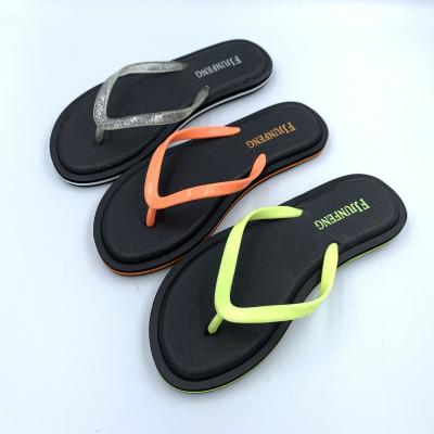 China Fluorescent Uppers Women's Printed Simple Lightweight Flip Flops for sale