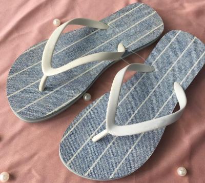 China Retro Anti - Deodorization Cloth Printing Sandals Splint Slippers Cut To Trail Rubber Beach Shoes For Women for sale