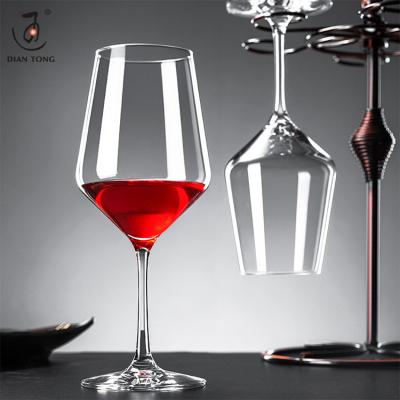 China Modern high quality clear elegant wine goblet glass restaurant red wine glass crystal glass for sale