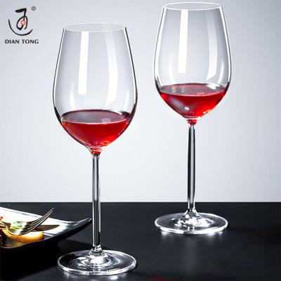 China Factory supply DianTong red wine goblet restaurant wine glass modern glass wine glass modern direct custom logo long stem for sale