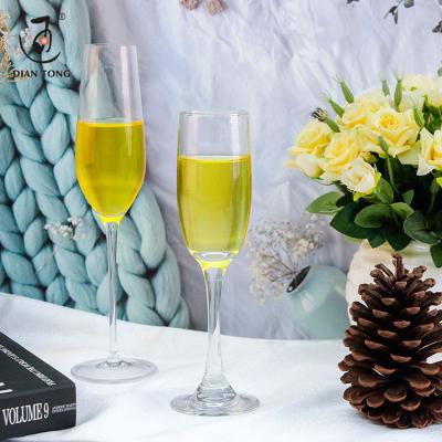 China DianTong modern custom logo wedding champagne flutes champagne glass flute glasses for sale