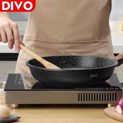 China DIVO SUSTAINABLE 20/24/28 cm Marble Coating Nonstick Aluminum Alloy Fry Pan Maifan Stone Cooking Pan, Non Stick Frying Pan, Non Stick Frying Pan for sale