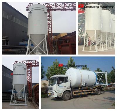 China Professional CG22 steel mobile dry mortar silo for powder mixing plant for sale