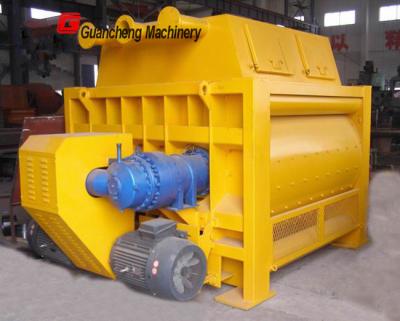 China Large stationary auto hydraulic  twin shaft concrete mixer with professional technology for sale