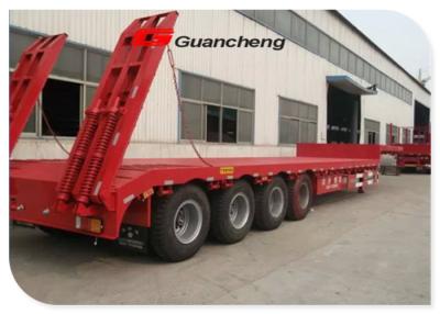 China 40ft 3 Axle Lowbed Goose Neck Heavy Duty Semi Trailer With Double Line Air Brake System for sale