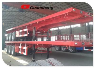 China Leaf Spring Suspension Heavy Duty Semi Trailer For 20ft / 40ft Container Transporting for sale