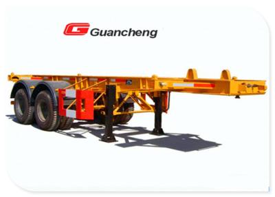 China 20 Ft Commercial Flatbed Trailer Equipment , Carbon Steel Beam Heavy Duty Trailers for sale