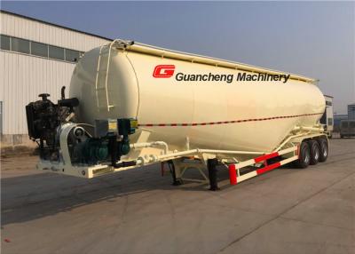 China 60 Ton Powder Material Heavy Duty Semi Trailer With Carbon Steel Cement Tank Trailer for sale