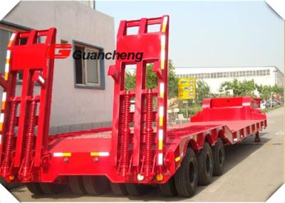 China 4 Axle Low Bed Semi Trailer With Carbon Steel 60 Ton - 100 Ton Capacity for sale