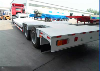 China 100 Ton 3 Axle Low Bed Heavy Duty Equipment Trailers With Carbon Steel Material for sale